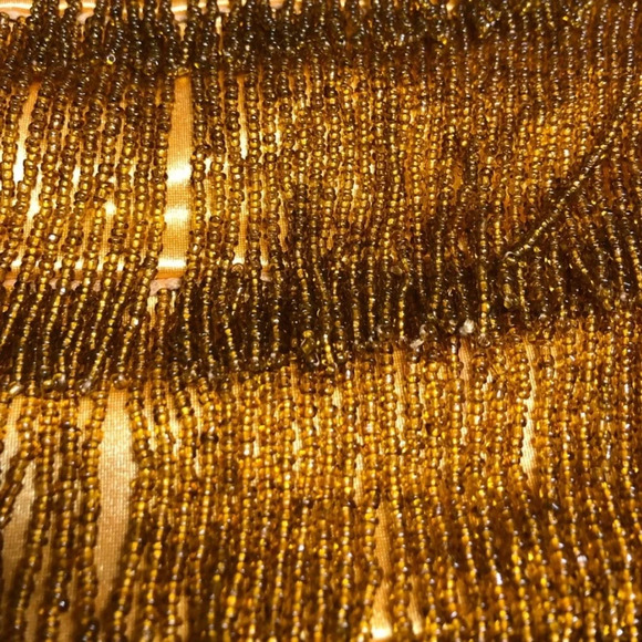 Geebin Flores Gold Beaded Dress, size Small - Picture 6 of 8